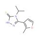 4-Isopropyl-5-(2-methyl-3-furyl)-4H-1,2,4-triazole-3-thiol - chemical structure image