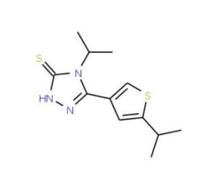 4-Isopropyl-5-(5-isopropylthien-3-yl)-4H-1,2,4-triazole-3-thiol - chemical structure image