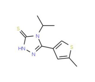 4-Isopropyl-5-(5-methylthien-3-yl)-4H-1,2,4-triazole-3-thiol - chemical structure image