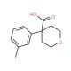 4-m-Tolyl-tetrahydro-pyran-4-carboxylic acid (CAS 889940-10-7) - chemical structure image