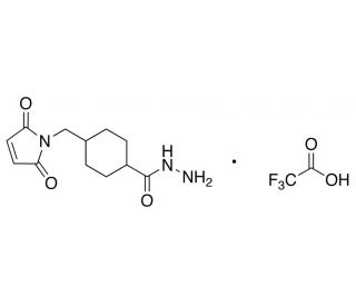 4-(Maleimidomethyl)cyclohexane-1-carboxyl-hydrazide, Trifluoroacetic Acid (CAS 181148-00-5) - chemical structure image