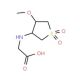 (4-Methoxy-1,1-dioxo-tetrahydro-1lambda*6*-thiophen-3-ylamino)acetic acid - chemical structure image