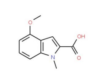 4-Methoxy-1-methyl-1H-indole-2-carboxylic acid (CAS 739365-06-1) - chemical structure image