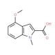 4-Methoxy-1-methyl-1H-indole-2-carboxylic acid (CAS 739365-06-1) - chemical structure image