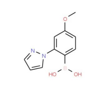 [4-methoxy-2-(1H-pyrazol-1-yl)phenyl]boronic acid - chemical structure image