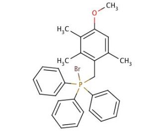 (4-Methoxy-2,3,6-trimethylbenzyl)-triphenylphosphonium Bromide (CAS 54486-05-4) - chemical structure image