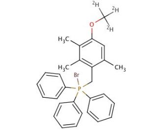 (4-Methoxy-2,3,6-trimethylbenzyl)-triphenylphosphonium bromide-d3 - chemical structure image