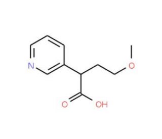4-Methoxy-2-(pyridin-3-yl)butanoic acid (CAS 885277-06-5) - chemical structure image