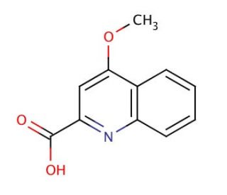 4-Methoxy-2-quinolinecarboxylic acid (CAS 15733-83-2) - chemical structure image