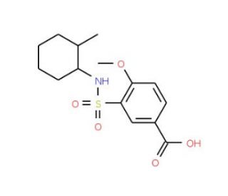 4-methoxy-3-{[(2-methylcyclohexyl)amino]sulfonyl}benzoic acid - chemical structure image