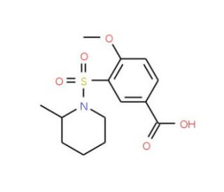 4-methoxy-3-[(2-methylpiperidin-1-yl)sulfonyl]benzoic acid - chemical structure image