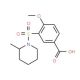 4-methoxy-3-[(2-methylpiperidin-1-yl)sulfonyl]benzoic acid - chemical structure image