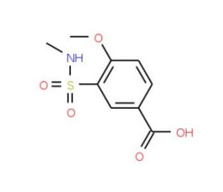 4-methoxy-3-[(methylamino)sulfonyl]benzoic acid - chemical structure image