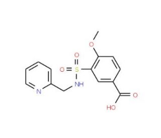 4-Methoxy-3-[(pyridin-2-ylmethyl)-sulfamoyl]-benzoic acid - chemical structure image