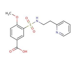 4-Methoxy-3-(2-pyridin-2-yl-ethylsulfamoyl)-benzoic acid - chemical structure image