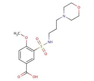 4-Methoxy-3-(3-morpholin-4-yl-propylsulfamoyl)-benzoic acid - chemical structure image
