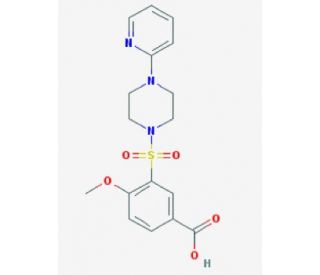4-Methoxy-3-(4-pyridin-2-yl-piperazine-1-sulfonyl)-benzoic acid - chemical structure image