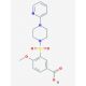4-Methoxy-3-(4-pyridin-2-yl-piperazine-1-sulfonyl)-benzoic acid - chemical structure image