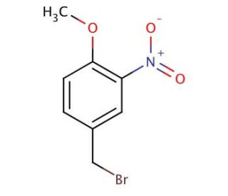 4-Methoxy-3-nitrobenzyl bromide (CAS 61010-34-2) - chemical structure image