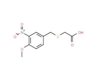 [(4-methoxy-3-nitrobenzyl)thio]acetic acid (CAS 22216-44-0) - chemical structure image
