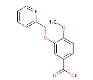 4-methoxy-3-(pyridin-2-ylmethoxy)benzoic acid - chemical structure image
