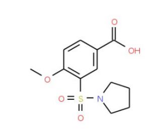 4-Methoxy-3-(pyrrolidine-1-sulfonyl)-benzoic acid - chemical structure image