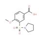 4-Methoxy-3-(pyrrolidine-1-sulfonyl)-benzoic acid - chemical structure image