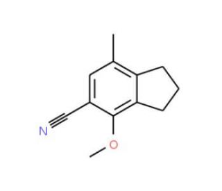 4-Methoxy-7-methylindane-5-carbonitrile (CAS 175136-10-4) - chemical structure image