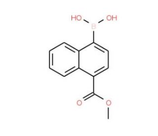 4-(Methoxycarbonyl)naphthalene-1-boronic acid (CAS 957034-67-2) - chemical structure image