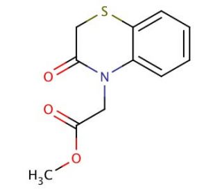 4-(Methoxycarbonylmethyl)-2H-1,4-benzothiazin-3(4H)-one - chemical structure image