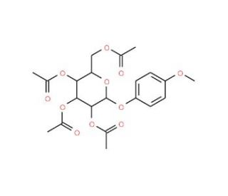 4-Methoxyphenyl 2,3,4,6-tetra-O-acetyl-b-D-glucopyranoside (CAS 14581-81-8) - chemical structure image