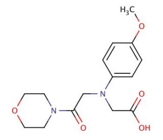 [(4-Methoxyphenyl)(2-morpholin-4-yl-2-oxoethyl)-amino]acetic acid - chemical structure image