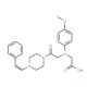 [(4-Methoxyphenyl)(2-oxo-2-{4-[(E)-2-phenylvinyl]-piperazin-1-yl}ethyl)amino]acetic acid - chemical structure image
