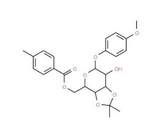 4-Methoxyphenyl 3,4-O-Isopropylidene-6-O-(4-methylbenzoyl)-beta-D-galactopyranoside (CAS 790999-92-7) - chemical structure im