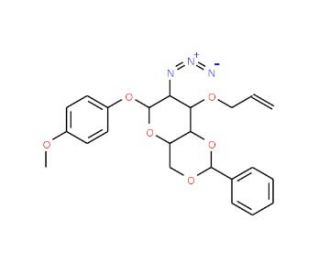 4-Methoxyphenyl 3-O-Allyl-2-azido-4,6-O-benzylidene-2-deoxy-beta-D-glucopyranoside (CAS 889453-78-5) - chemical structure ima
