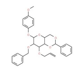 4-Methoxyphenyl 3-O-Allyl-2-O-benzyl-4,6-O-benzylidene-beta-D-galactopyranoside - chemical structure image