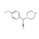 (4-methoxyphenyl)(piperazin-1-yl)acetonitrile - chemical structure image
