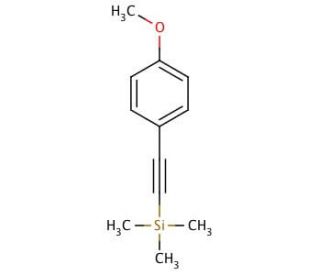 (4-Methoxyphenylethynyl)trimethylsilane (CAS 3989-14-8) - chemical structure image