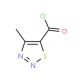 4-Methyl-1,2,3-thiadiazole-5-carbonyl chloride (CAS 59944-65-9) - chemical structure image