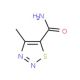 4-Methyl-1,2,3-thiadiazole-5-carboxamide (CAS 175136-67-1) - chemical structure image