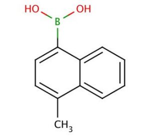 4-Methyl-1-naphthaleneboronic acid (CAS 103986-53-4) - chemical structure image