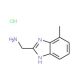 (4-Methyl-1H-benzimidazol-2-yl)methylamine hydrochloride - chemical structure image
