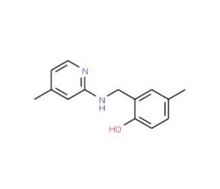 4-Methyl-2-[(4-methyl-pyridin-2-ylamino)-methyl]-phenol - chemical structure image