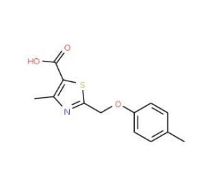 4-methyl-2-[(4-methylphenoxy)methyl]-1,3-thiazole-5-carboxylic acid - chemical structure image