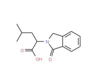 4-Methyl-2-(1-oxo-1,3-dihydro-2H-isoindol-2-yl)-pentanoic acid - chemical structure image