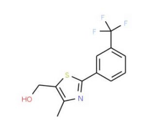 {4-Methyl-2-[3-(trifluoromethyl)phenyl]-1,3-thiazol-5-yl}methanol (CAS 668477-94-9) - chemical structure image