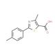 4-Methyl-2-(4-methylphenyl)-1,3-thiazole-5-carboxylic acid (CAS 54001-13-7) - chemical structure image