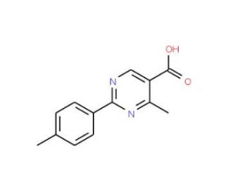 4-Methyl-2-(4-methylphenyl)pyrimidine-5-carboxylic acid (CAS 861583-66-6) - chemical structure image