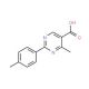 4-Methyl-2-(4-methylphenyl)pyrimidine-5-carboxylic acid (CAS 861583-66-6) - chemical structure image