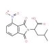 4-Methyl-2-(4-nitro-1,3-dioxo-1,3-dihydro-isoindol-2-yl)-pentanoic acid (CAS 18635-95-5) - chemical structure image